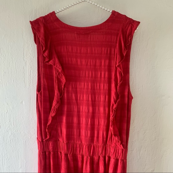 Michael Stars Plisse Flutter-Sleeve Maxi Dress - Picture 7 of 10